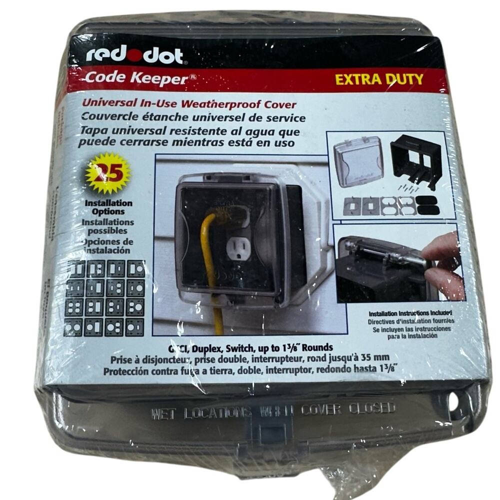 Red Dot Code Keeper Extra Duty Universal Weatherproof Electrical Cover NEW